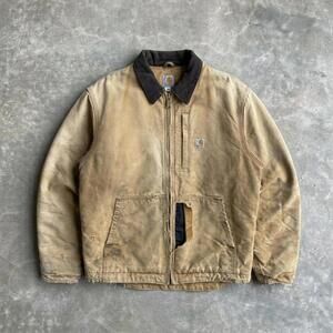 Vintage Distressed Carhartt Duck Jacket XL Workwear